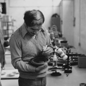 Meir-Mordechai-signing-first-woofer-1979-at-MOREL