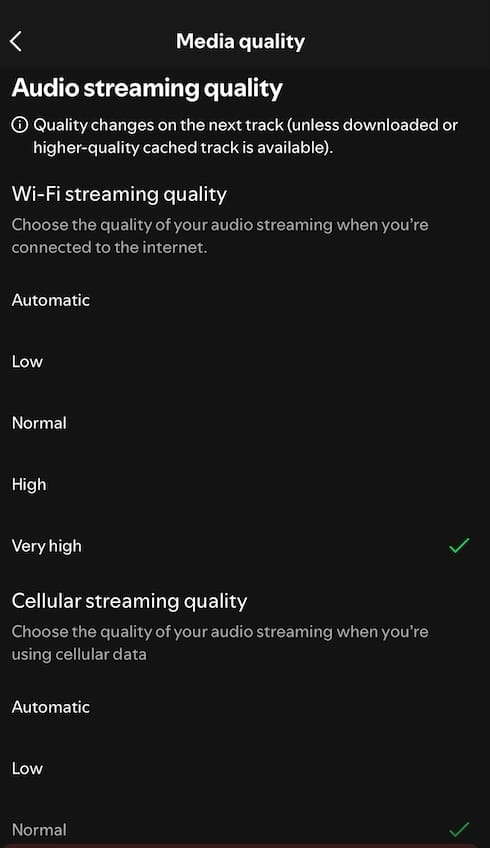 Spotify Settings
