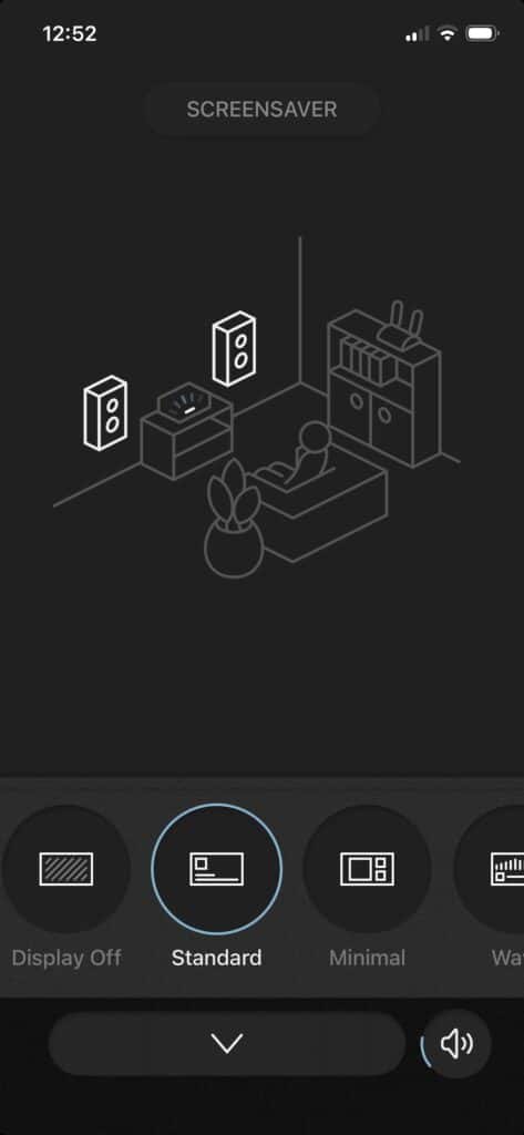 בחירת תצוגת המסך ב-Lyngdorf TDAI-2210