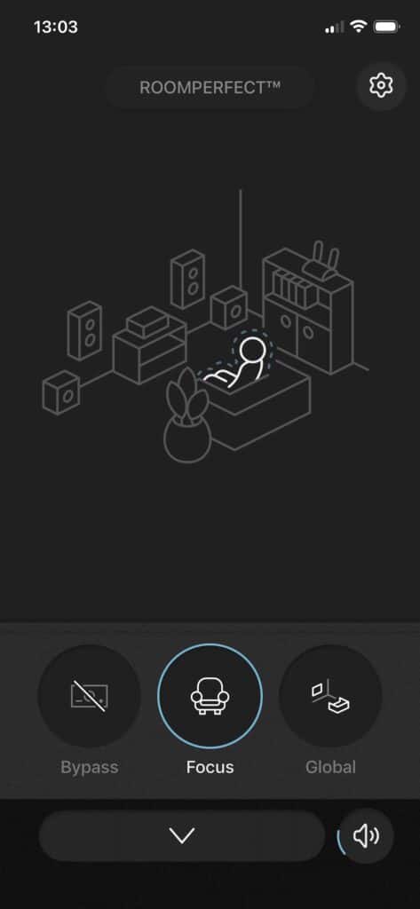 בחירת מצב הפעולה של RoomPerfect